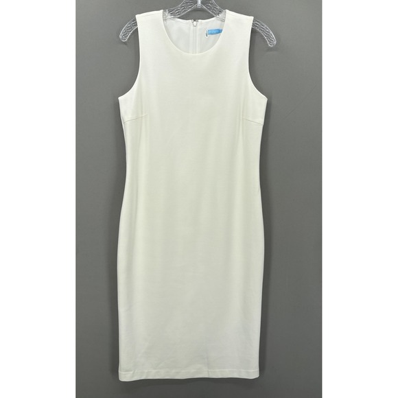 J. McLaughlin Dresses & Skirts - J McLaughlin Dress Womens 6 White Sleeveless Sheath Midi Stretch Lined Murphy